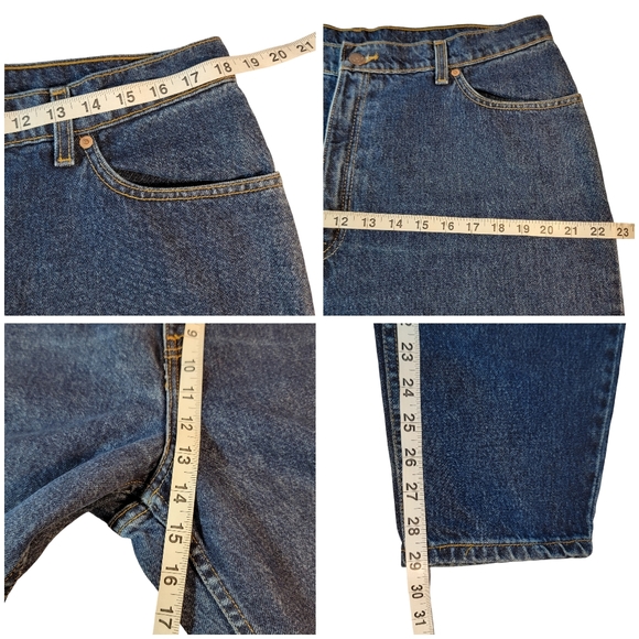 Levi's 550 Relaxed Fit Tapered Leg Vintage 90's Medium Dark Wash Denim Jean 18WS - Picture 16 of 16